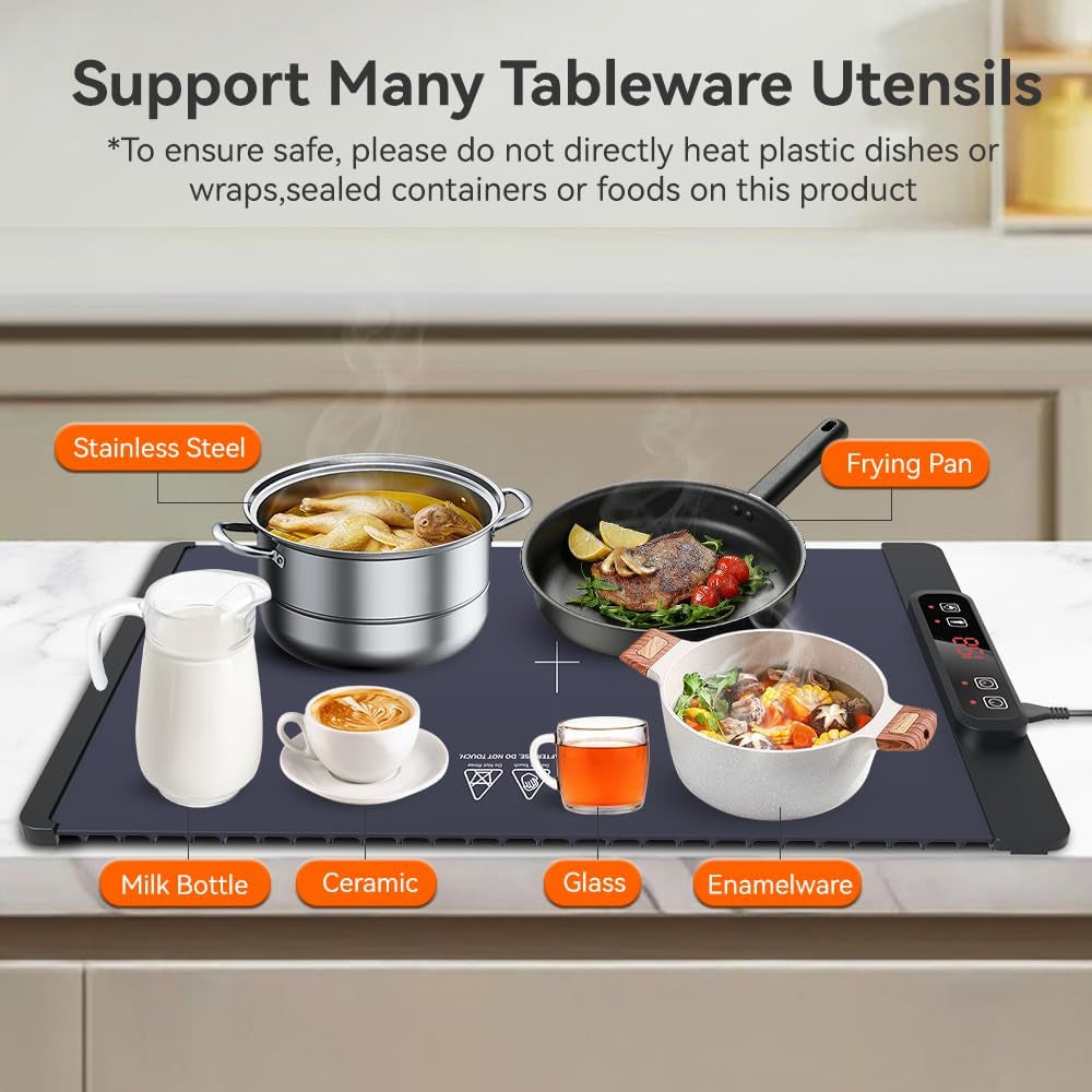 Electric Warming Tray - Fast Full Surface Heating Food Warming Mat