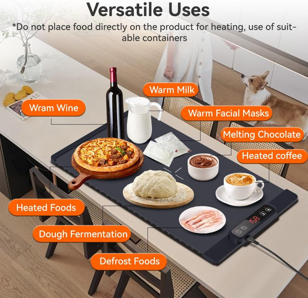 Electric Warming Tray - Fast Full Surface Heating Food Warming Mat