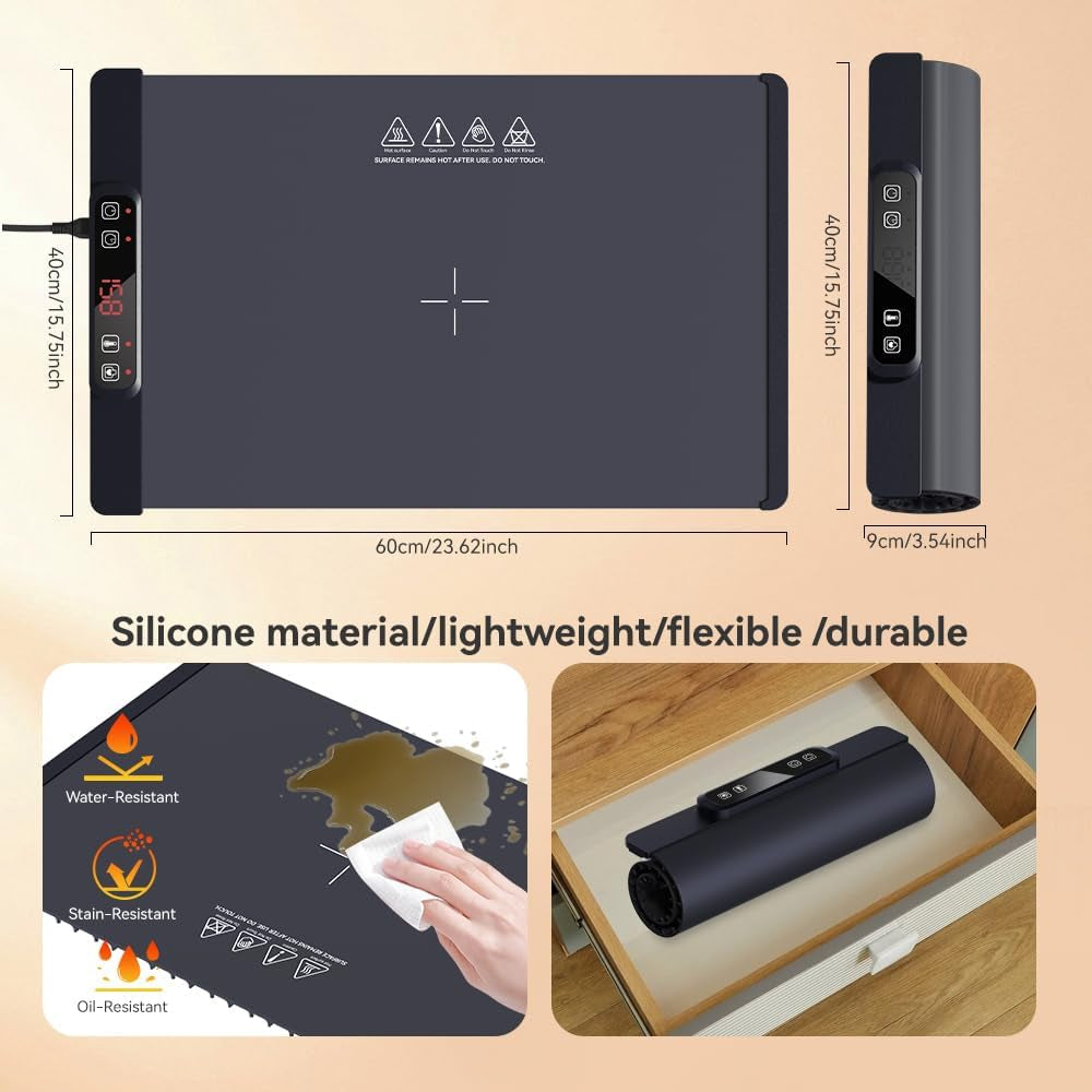 Electric Warming Tray - Fast Full Surface Heating Food Warming Mat