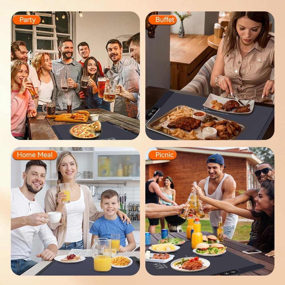 Electric Warming Tray - Fast Full Surface Heating Food Warming Mat
